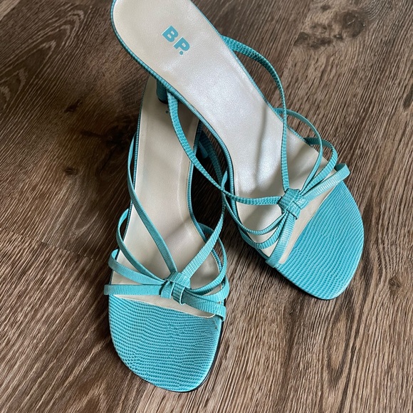 bp Women's Strappy Turquoise Sandals - Picture 5 of 7